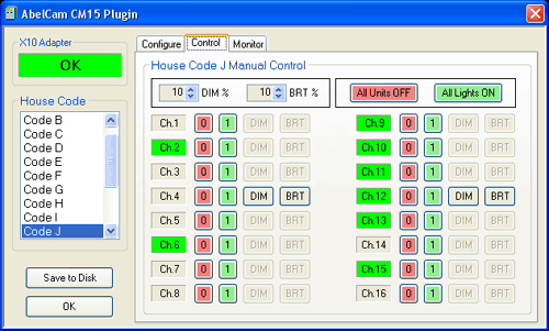 X10 Control Screenshot