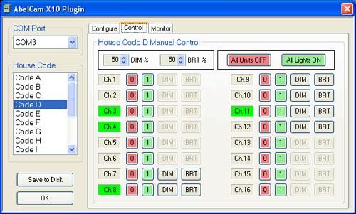 X10 Control Screenshot